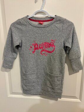 UNIQUE Puma Crewneck Sweatshirt Dress with front patch pockets